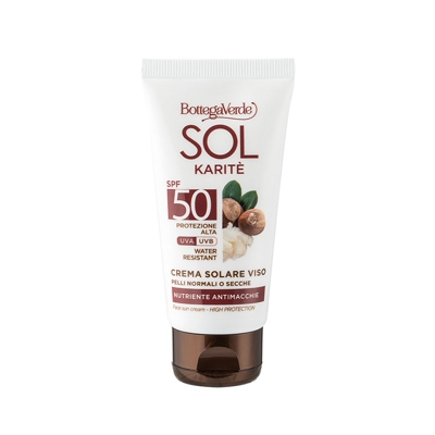 SOL Karite - Crema solare viso - nutriente antimacchie