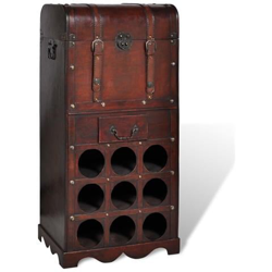 Bottigliera Di Legno Per 9 Bottiglie Con Baule E Cassetto precio