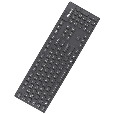 KSK-8030 IN, USB, QWERTZ, Cablato, Nero, Silicone, IP68