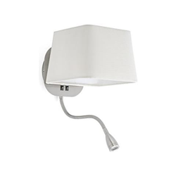 Faro 29935 - Sweet Lampada Da Parete Bianca E Nichel Con Lettore Led características