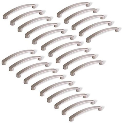 9165651 Maniglia Per Mobile, Cc 160mm, Zama, Nichel Satinato, Set Di 25
