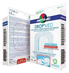 MEDICAZIONE COMPRESSA AUTOADESIVA DERMOATTIVA IPOALLERGENICA AERATA MASTER-AID DROP MED 10,5X15 5 PEZZI características