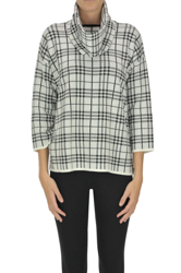 Checked print pullover en oferta