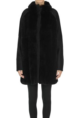 Fur front insert coat