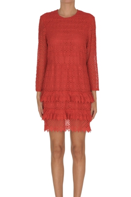 Macramè lace mini dress