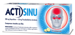 ACTISINU*12CPR 200MG+30MG características