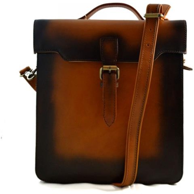Borsa Pelle Rigida Uomo Donna Borsello Postino Spalla Tracolla Vera Pelle Marrone Borsa Fotocamera