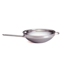 Wok Acciaio Inossidabile Diametro 32 cm Capacità 5,5 lt Colore Argento en oferta