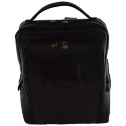 Zaino In Pelle Vera Per Uomo Con Tasca Frontale Colore Nero - Pelletteria Toscana Made In Italy - Zaino características