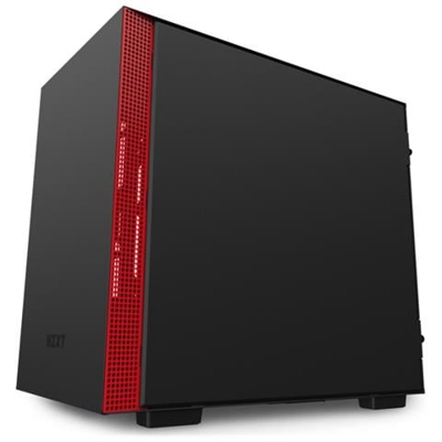 Case H210i Mini Tower Mini-ITX 1 Porte USB 3.0 1 Porte USB 3.1 Colore Nero e Rosso (Finestrato)