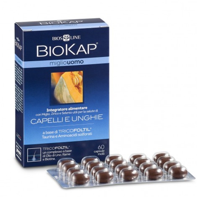 Suplemento BIOKAP Milla hombre Tricofoltil Alimentación 60 Cápsulas