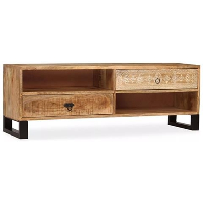 Mobile Porta Tv In Legno Massello Di Mango 120x30x40 Cm