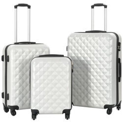Set Trolley A Custodia Rigida 3 Pz Argento Lucido In Abs precio