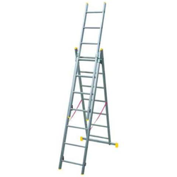 Scala Industriale Alluminio Trasformabile 3 Rampe 8 Gradini fino a 5,10 mt precio