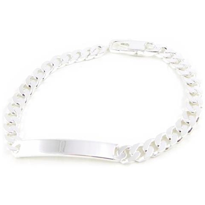 braccialetto con targhetta argento 'adam' - [ g1308]