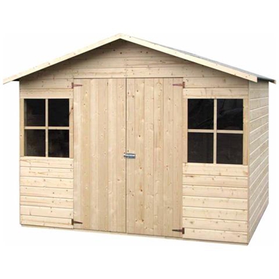 Casetta In Legno Da Giardino Lopun Rettangolare Dimensioni Esterne 272,4x182 Cm - 4,96 M2 Spessore Pannelli 12 Mm