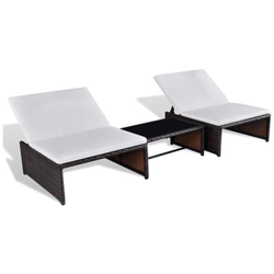 Set Da Salotto Da Esterno 2 Posti In Polyrattan Marrone precio