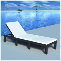 Sedia A Sdraio In Polyrattan Nera precio