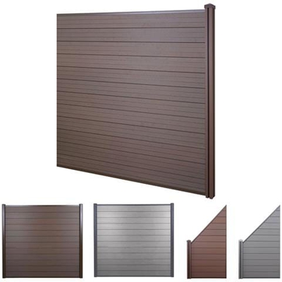 Pannello Supplementare Frangivento Privacy Sarthe Wpc 188cm Marrone