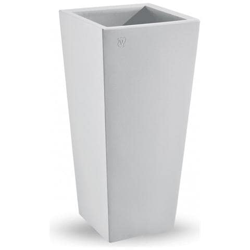 Vaso Cache-pot Genesis Quadrato Alto In Colore Bianco en oferta