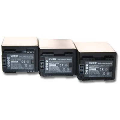 3 X Batteria Con Infochip Per Fotocamera Canon Legria Hf M52 Hf M56 Hf M506 Hf R38 Hf R306 Hf R46 Hf R48 Hf R406 Ecc. Come Bp-727, Bp-745. 4450mah