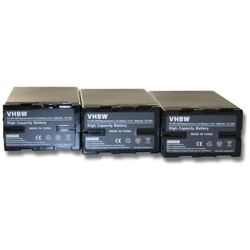 3 X Batterie Vhbw 7800mah Con Infochip Per Videocamera Sony Pmw-ex1 Pmw-ex3 Pmw-f3 Pmw-100 Pmw-150 Pmw-160 Pmw-200 Come Bp-u30 Bp-u60 Bp-u90 Bp-u95 características