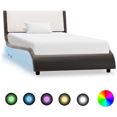 Giroletto Con Led Grigio E Bianco In Similpelle 90x200 Cm