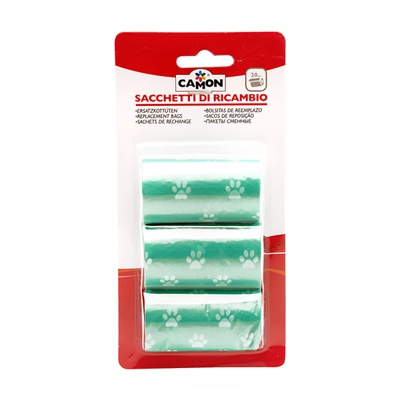 Sacchetti Colorati Camon: 3 Rotoli (20 bustine ognuno)