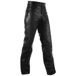 Pantaloni Pelle Jeans Classico 5 Tasche Moto Custom Chopper Nero 34 características