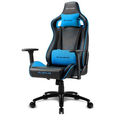 Sedia Gaming Elbrus 2 in Pelle Sintetica Colore Nero e Blu