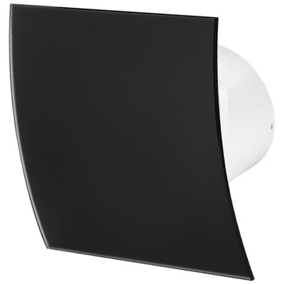 100mm Timer Aspiùatore Vetro Nero Opaco Pannello Frontale Escudo Parete Soffitto Ventilatore