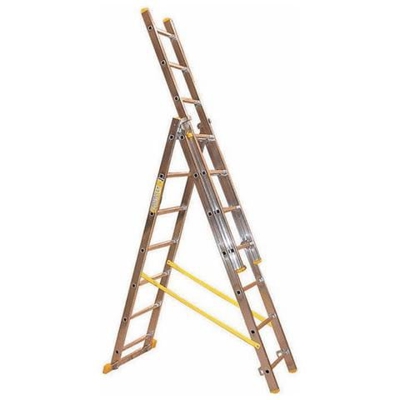 Scala Trasformabile Tripla in Alluminio 3X10 Gradini Maurer