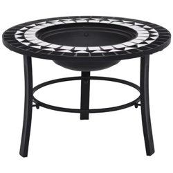 Braciere Con Mosaico Nero E Bianco 68cm In Ceramica precio