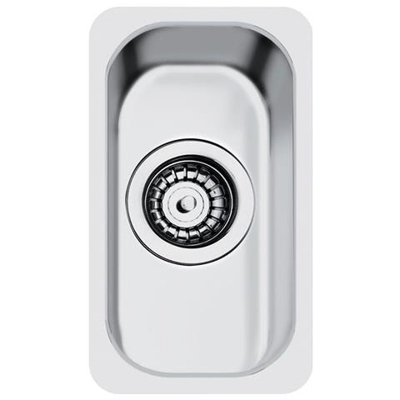 Vasca Sottotop UM15 Dimensioni 14.7 x 29.6 cm Colore Inox Serie Alba