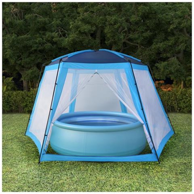 Tenda Per Piscina In Tessuto 660x580x250 Cm Blu