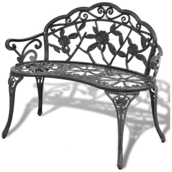 Panchina da Giardino 100 cm in Alluminio Pressofuso Verde características