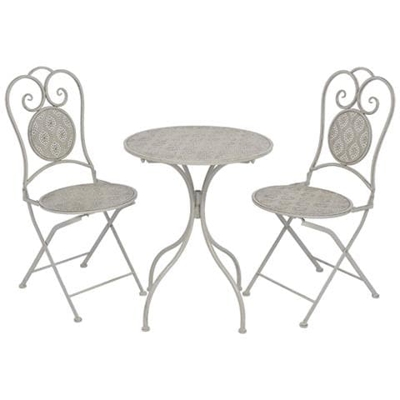 Set da Bistro 3 pz in Acciaio Grigio