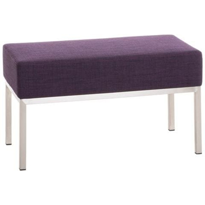 Panca 2 Posti Imbottita LAMEGA - Panchina Design in Tessuto 40x80CM Moderna Imbottita da Camera, Cucina o Ufficio - Panchina Corridoio Viola