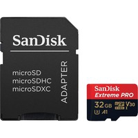 SanDisk 32GB 100MB/s Extreme Pro UHS-I microSDHC Scheda Memoria con SD Adattatore - SDSQXCG-032G