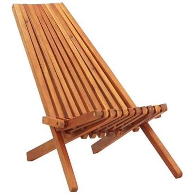 Sedia A Sdraio Da Giardino Pieghevole Legno Massello D'acacia
