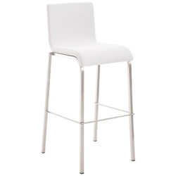 Sgabello Alto Da Bar Avola In Tessuto I Sgabello Da Bancone Alt. 78 CM I Sedia Alta Da Cucina Con Telaio In Metallo Bianco características