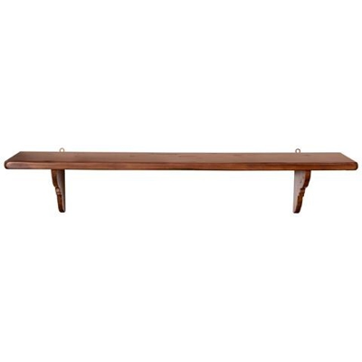 Mensola Da Parete In Legno Massello Di Tiglio Finitura Naturale 120x22x22 Cm. Made In Italy