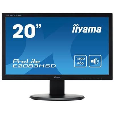E2083HSD-B1 ProLite, 49,53 cm (19.5'') , 5 ms, 250 cd / m², 4W, Nero, Kensington