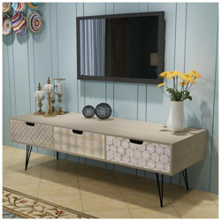 Mobile Porta Tv Con 3 Cassetti 120x40x36 Cm Grigio precio