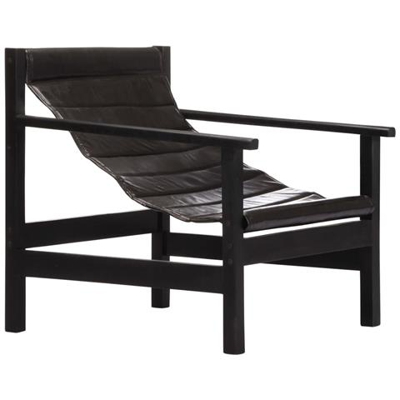 Poltrona A Sdraio Relax Nera In Vera Pelle