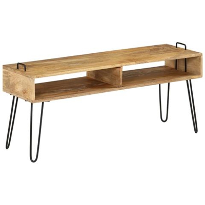 Mobile Porta Tv In Legno Massello Di Mango 110x35x45 Cm