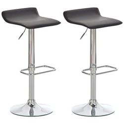 Set 2 Sgabelli Bar Dyn In Similpelle I Coppia Di Sedie Da Cucina Bancone Con Poggiapiedi I 2 Sgabelli Regolabili E Girevoli Marrone en oferta