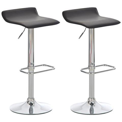 Set 2 Sgabelli Bar Dyn In Similpelle I Coppia Di Sedie Da Cucina Bancone Con Poggiapiedi I 2 Sgabelli Regolabili E Girevoli Marrone