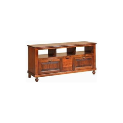 Porta Tv Cassapanca Legno Massello Col Noce Country Collection en oferta