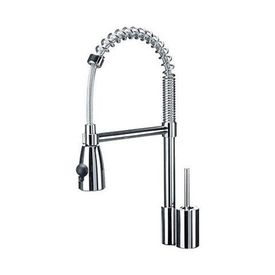 Miscelatore Monocomando con Canna Alta Girevole e Doccetta Estraibile Modello Chef Colore Cromo